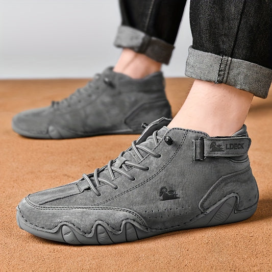 Men's Lace-Up Sneakers - Comfortable and Breathable Casual Walking Shoes